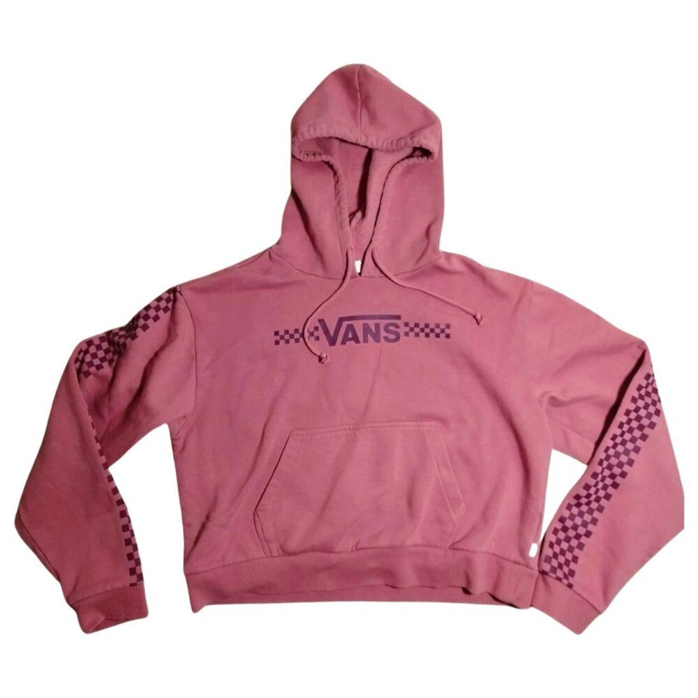 Vans Women's Cropped Hoodie - Size M - Dusty Pink